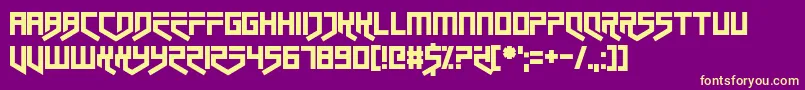 Closet Dwellers Font – Yellow Fonts on Purple Background