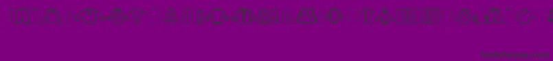 Clothes Font – Black Fonts on Purple Background