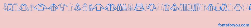 Clothes Font – Blue Fonts on Pink Background