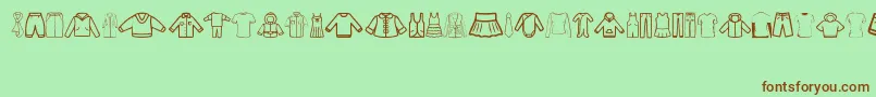 Clothes Font – Brown Fonts on Green Background