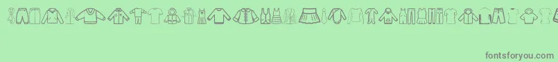 Clothes Font – Gray Fonts on Green Background