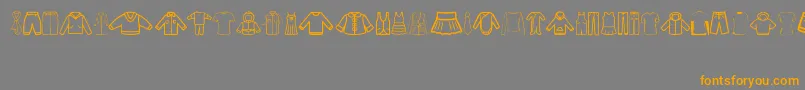Clothes Font – Orange Fonts on Gray Background