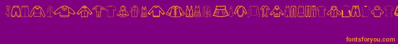 Clothes Font – Orange Fonts on Purple Background