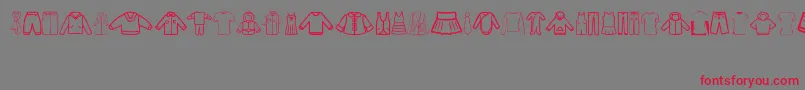 Clothes Font – Red Fonts on Gray Background