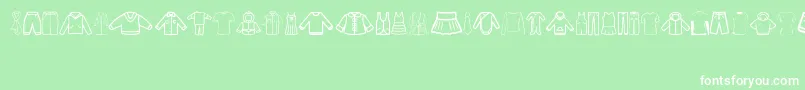 Clothes Font – White Fonts on Green Background