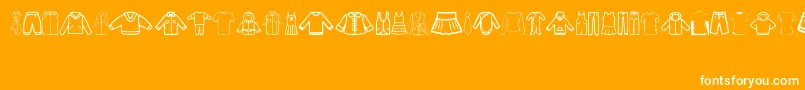 Clothes Font – White Fonts on Orange Background