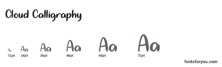 Cloud Calligraphy   Font Sizes