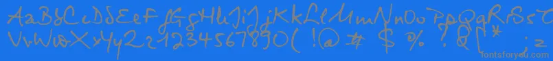 Virginie Font – Gray Fonts on Blue Background
