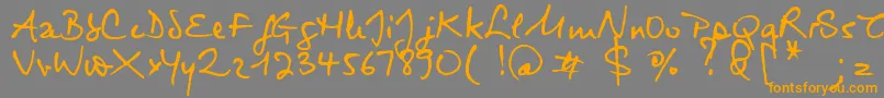 Virginie Font – Orange Fonts on Gray Background