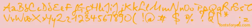 Virginie Font – Orange Fonts on Pink Background
