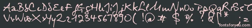 Virginie Font – Pink Fonts on Black Background