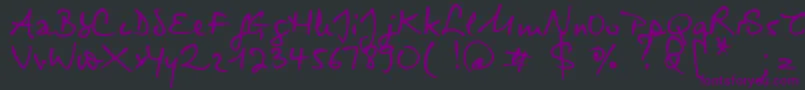 Virginie Font – Purple Fonts on Black Background