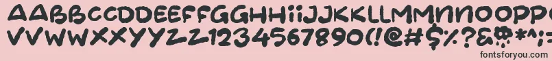 Cloudheads Font – Black Fonts on Pink Background