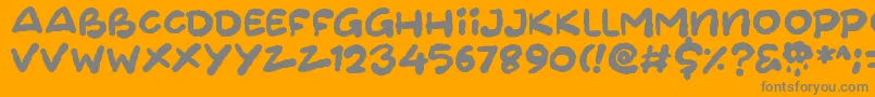 Cloudheads Font – Gray Fonts on Orange Background