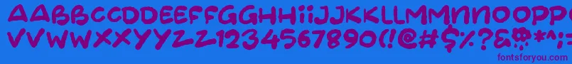 Cloudheads Font – Purple Fonts on Blue Background