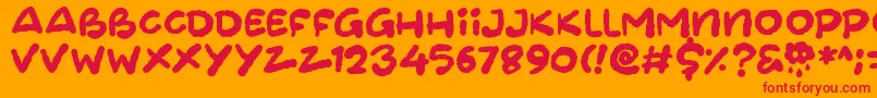 Cloudheads Font – Red Fonts on Orange Background