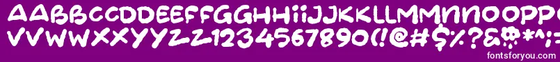 Cloudheads Font – White Fonts on Purple Background