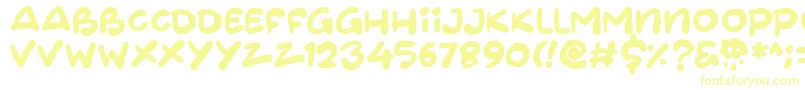 Cloudheads Font – Yellow Fonts on White Background