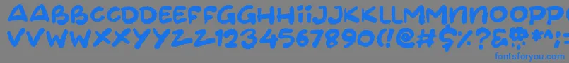 Cloudheads Font – Blue Fonts on Gray Background