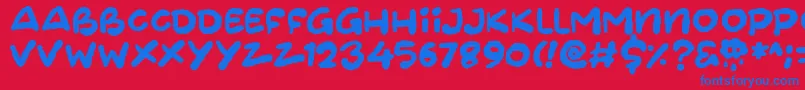 Cloudheads Font – Blue Fonts on Red Background