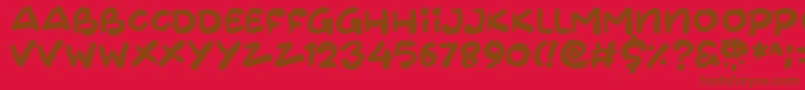 Cloudheads Font – Brown Fonts on Red Background