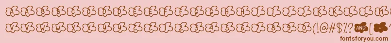 Clouds Smile Too   Font – Brown Fonts on Pink Background