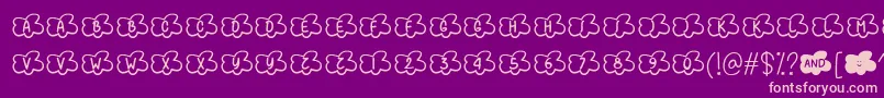 Clouds Smile Too   Font – Pink Fonts on Purple Background