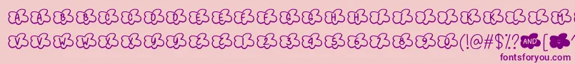 Clouds Smile Too   Font – Purple Fonts on Pink Background