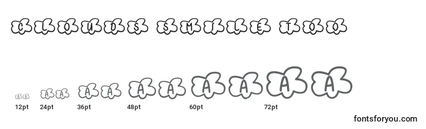 Clouds Smile Too   (123624) Font Sizes