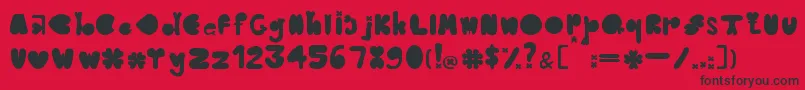 clover typeface bernadet livianey b  42413085 Font – Black Fonts on Red Background