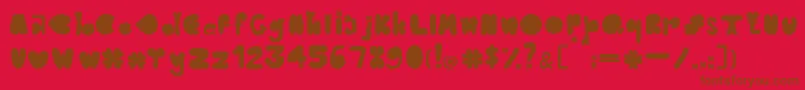 Fonte clover typeface bernadet livianey b  42413085 – fontes marrons em um fundo vermelho