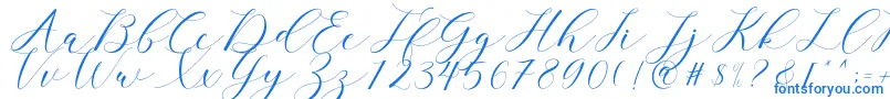 フォントclover – 青いフォント