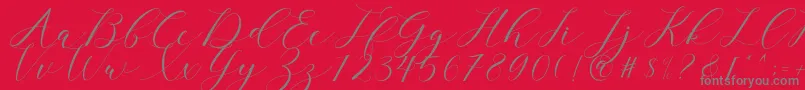 clover Font – Gray Fonts on Red Background