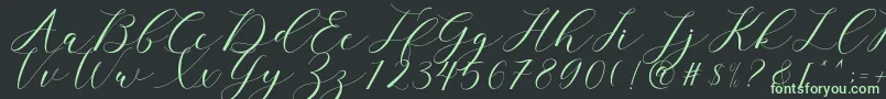 clover Font – Green Fonts on Black Background