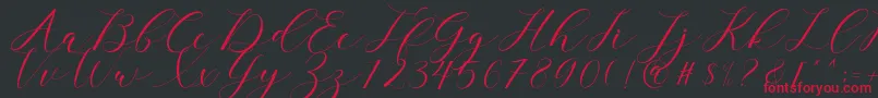 clover Font – Red Fonts on Black Background