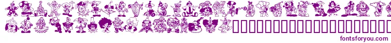 Więcej informacji o czcionce CLOWNERS Czcionka CLOWNERS – fioletowe czcionki