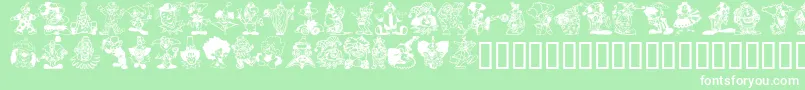 CLOWNERS Font – White Fonts on Green Background