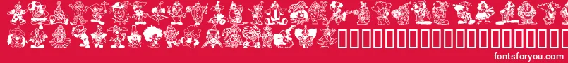 More about CLOWNERS Font CLOWNERS Font – White Fonts on Red Background