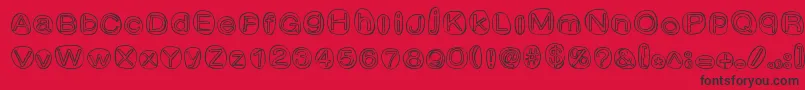 ClownShoes Font – Black Fonts on Red Background