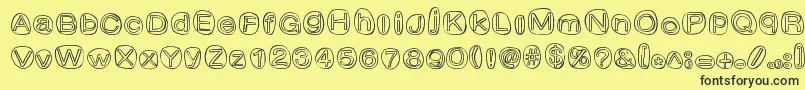ClownShoes Font – Black Fonts on Yellow Background