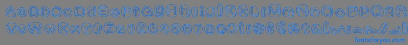 ClownShoes Font – Blue Fonts on Gray Background