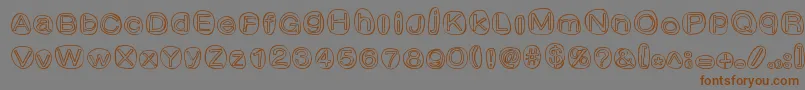 ClownShoes Font – Brown Fonts on Gray Background