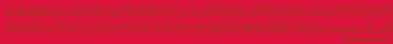 ClownShoes Font – Brown Fonts on Red Background