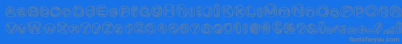 ClownShoes Font – Gray Fonts on Blue Background