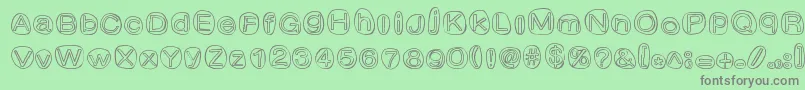 ClownShoes Font – Gray Fonts on Green Background