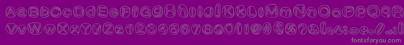 ClownShoes Font – Gray Fonts on Purple Background