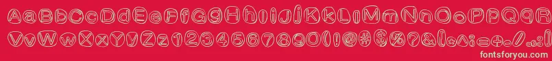 ClownShoes Font – Green Fonts on Red Background