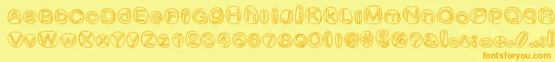 More about ClownShoes Font ClownShoes Font – Orange Fonts on Yellow Background