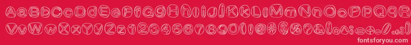ClownShoes Font – Pink Fonts on Red Background