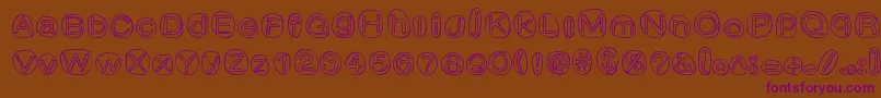 ClownShoes Font – Purple Fonts on Brown Background